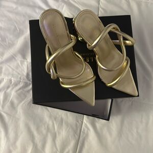 Gold azalea wang heels